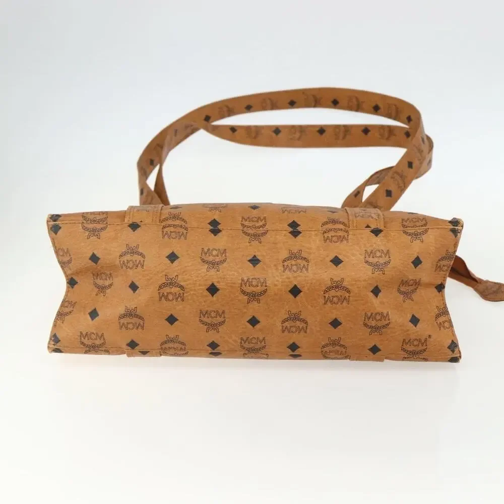 MCM Logogram Visetos Tote Bag Brown